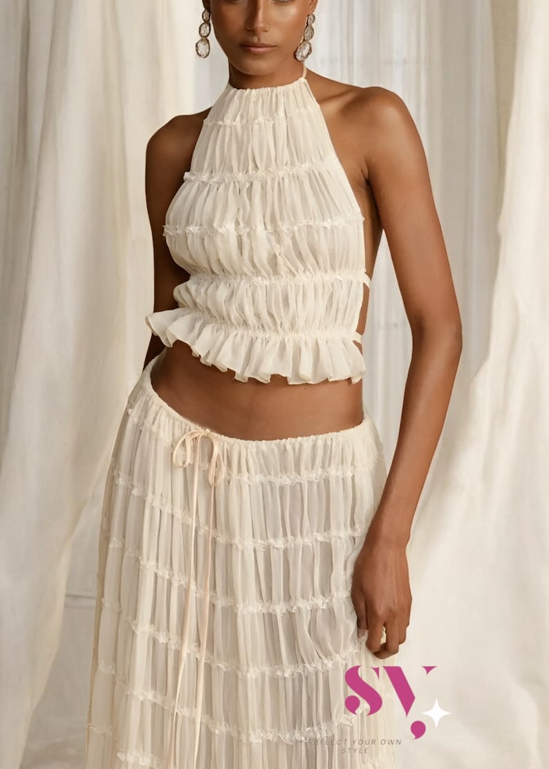 Francesca – Sommerliche Eleganz Boho 2-Teiliges Strandset für Damen