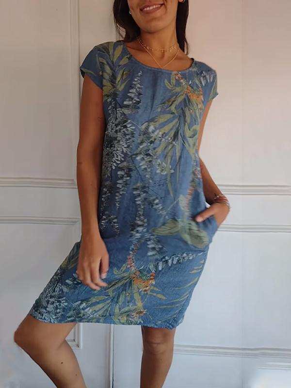 Sofia – Mühelos stilvolles Damenkleid mit Rundhalsausschnitt