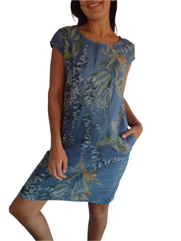 Sofia – Mühelos stilvolles Damenkleid mit Rundhalsausschnitt