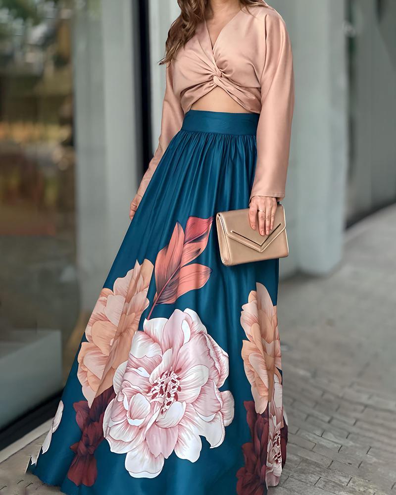 Cecilia – Boho Crop Top & Rock Set für Damen
