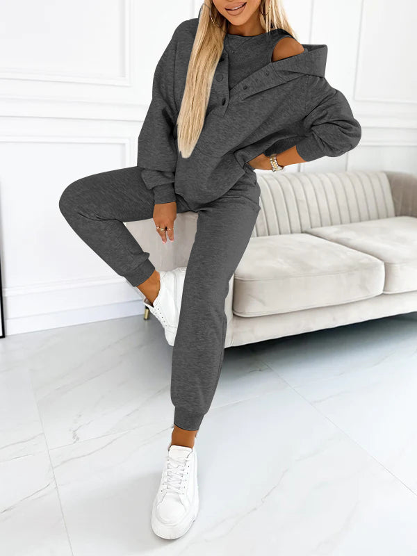 Sofia – Sportlicher Kapuzen-Sweatshirt-Anzug für Damen