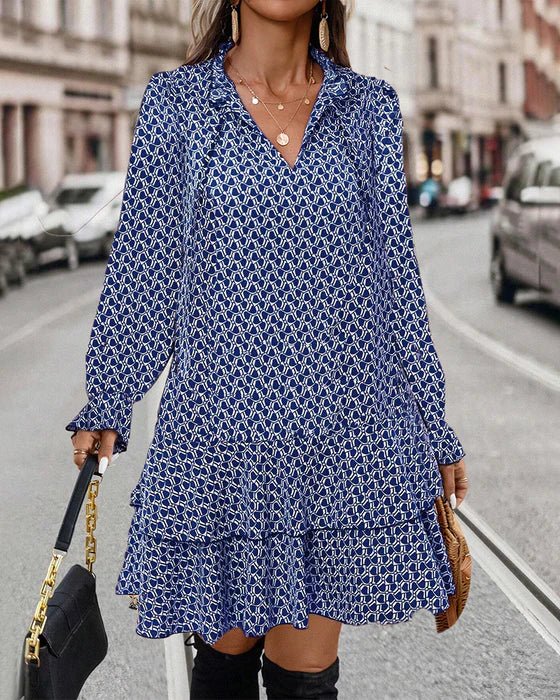 Giovanna – Feminines Baumwollkleid mit Rüschen für Damen