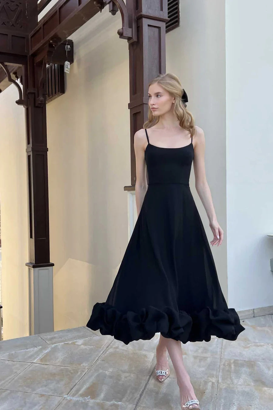 Clara – Rückenfreies Spaghetti-Träger Maxikleid für Frauen