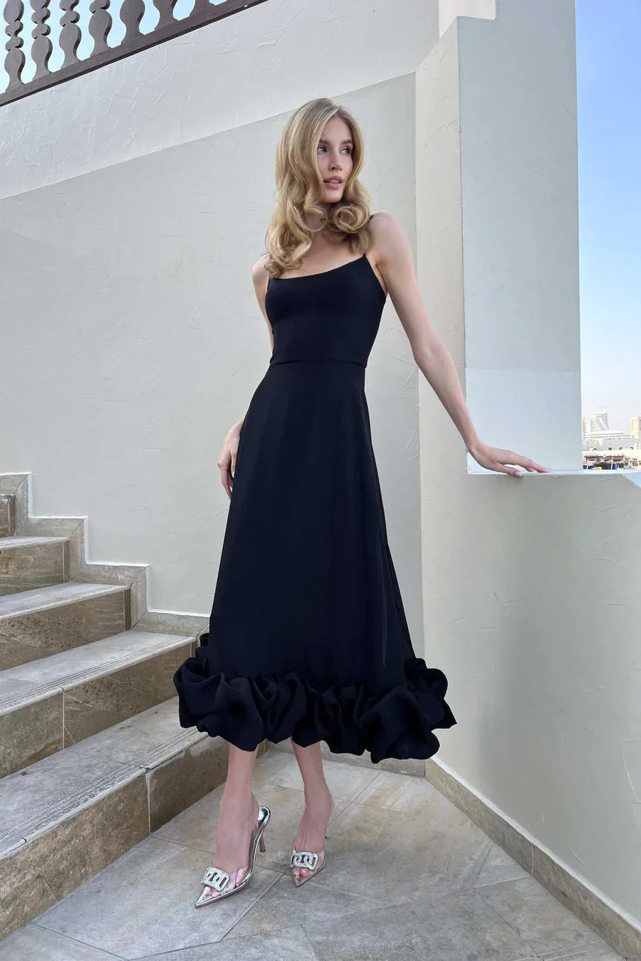 Clara – Rückenfreies Spaghetti-Träger Maxikleid für Frauen