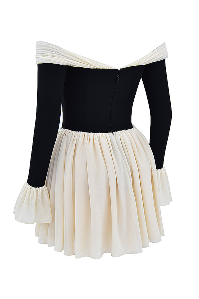 Sofia – Glamouröses Off-Shoulder Minikleid für Damen