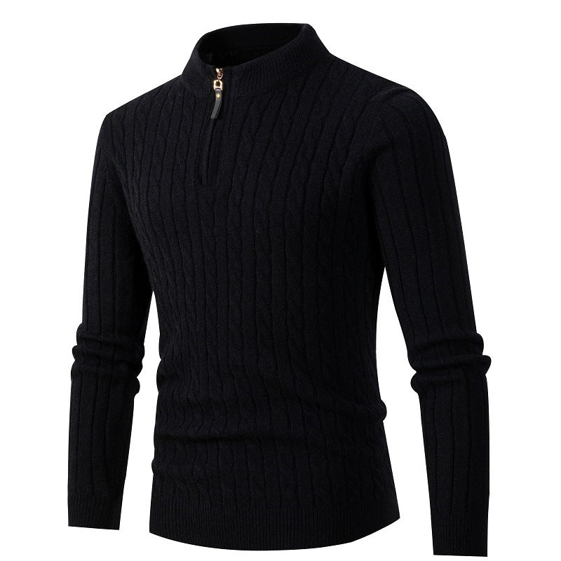 Niklas – Herren-Shirt mit halbem Rippenstrick