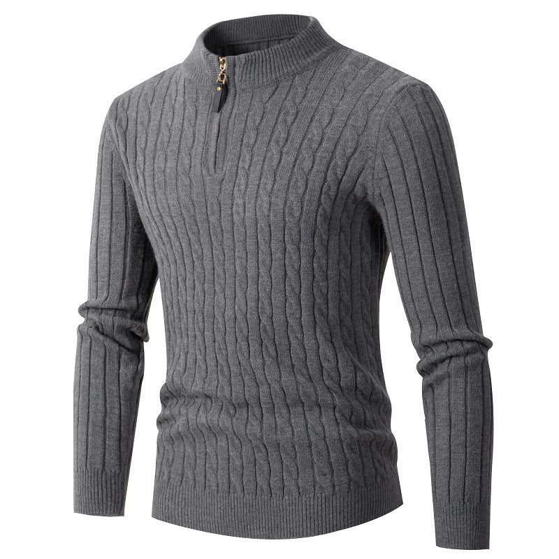 Niklas – Herren-Shirt mit halbem Rippenstrick