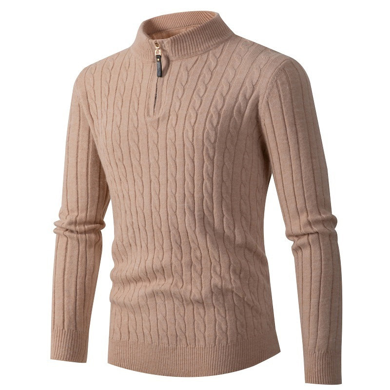 Niklas – Herren-Shirt mit halbem Rippenstrick
