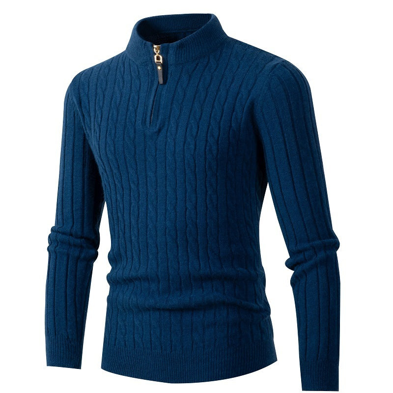 Niklas – Herren-Shirt mit halbem Rippenstrick
