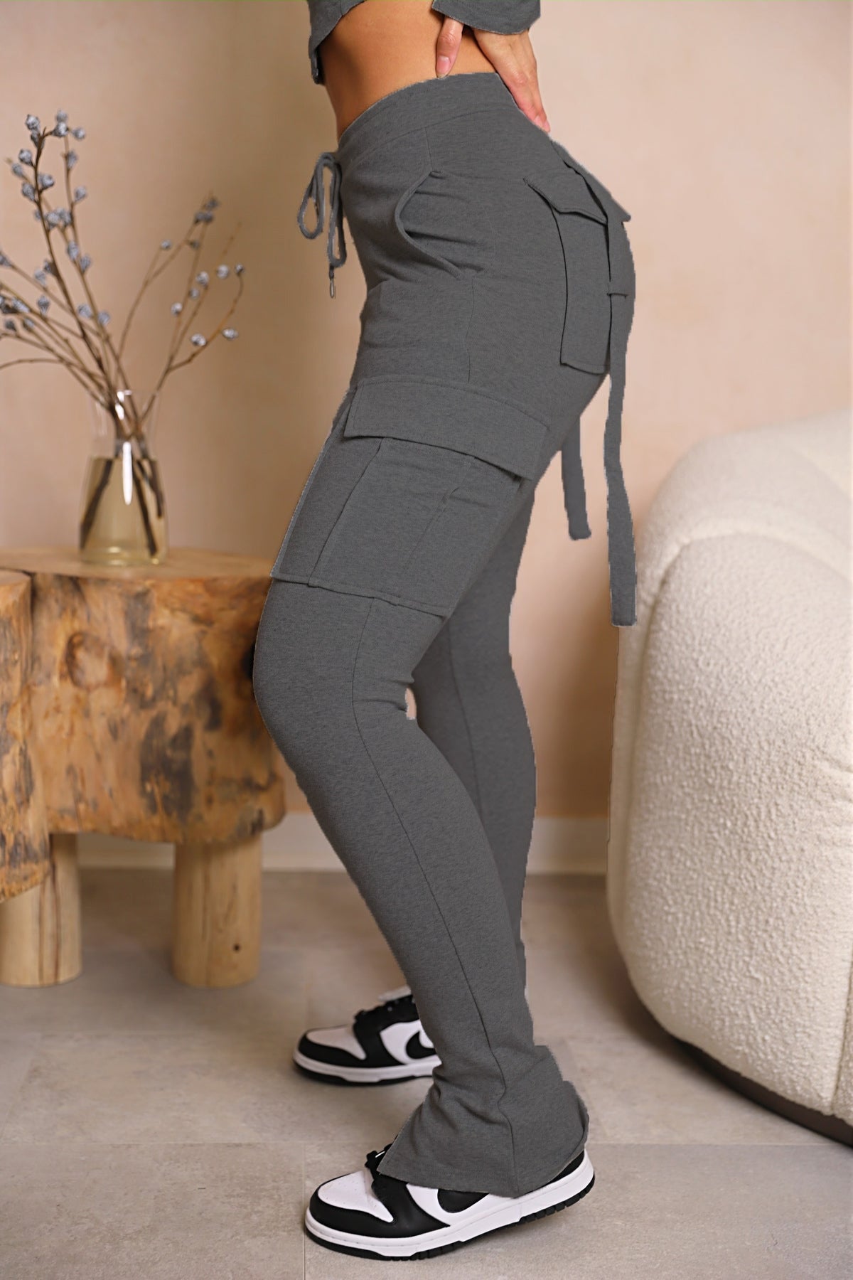 Amélie – Vintage-inspirierte High-Waist Cargo-Hosen für Frauen