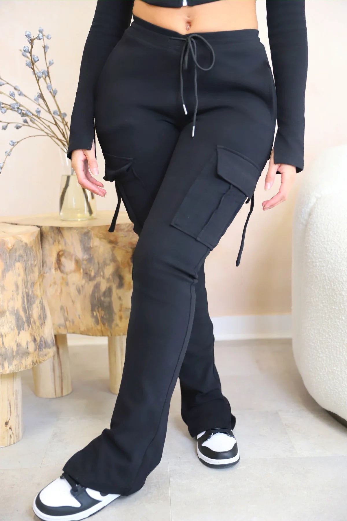 Amélie – Vintage-inspirierte High-Waist Cargo-Hosen für Frauen