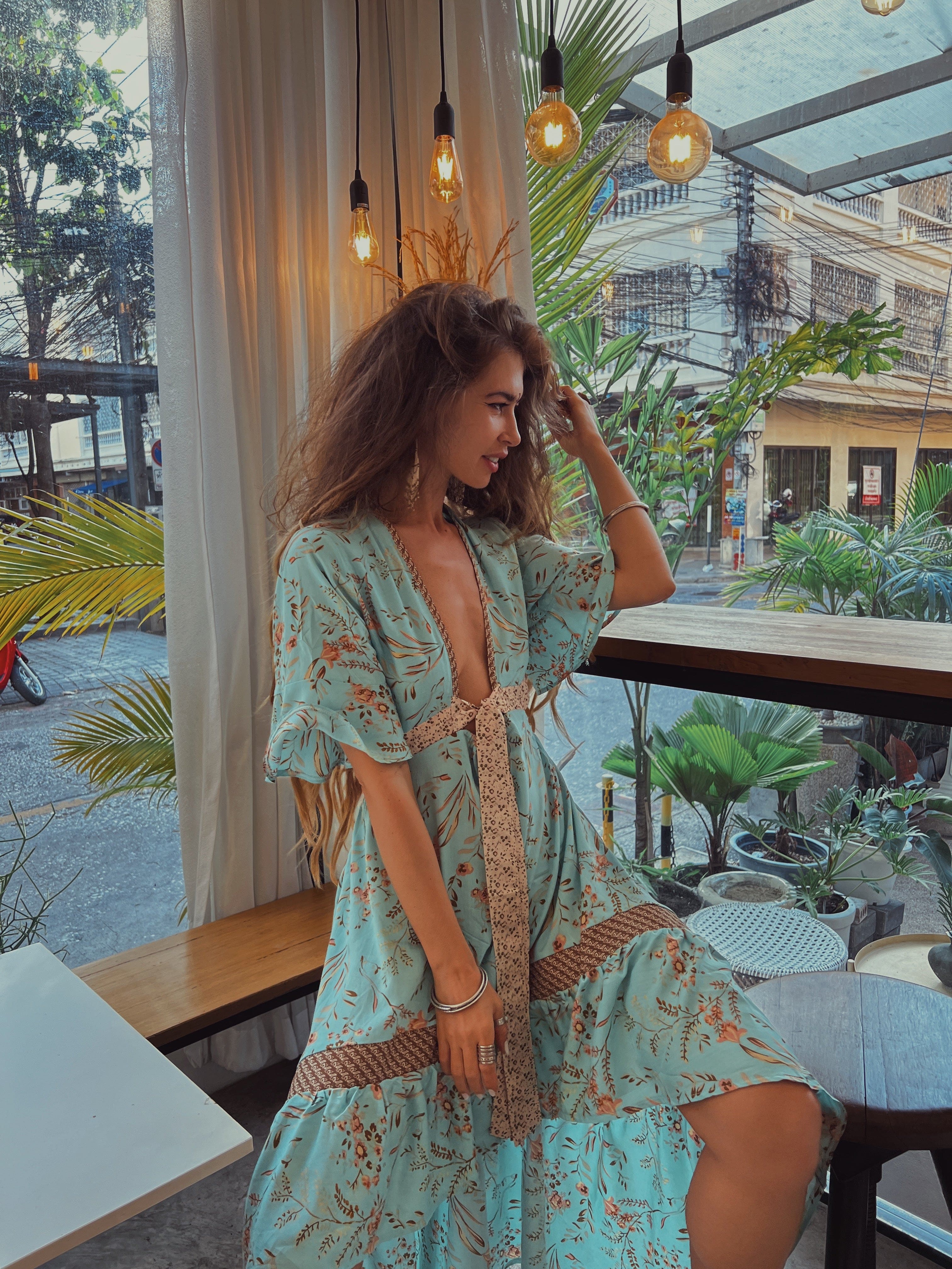Elena – Müheloses Boho Off-Shoulder Kleid für Damen