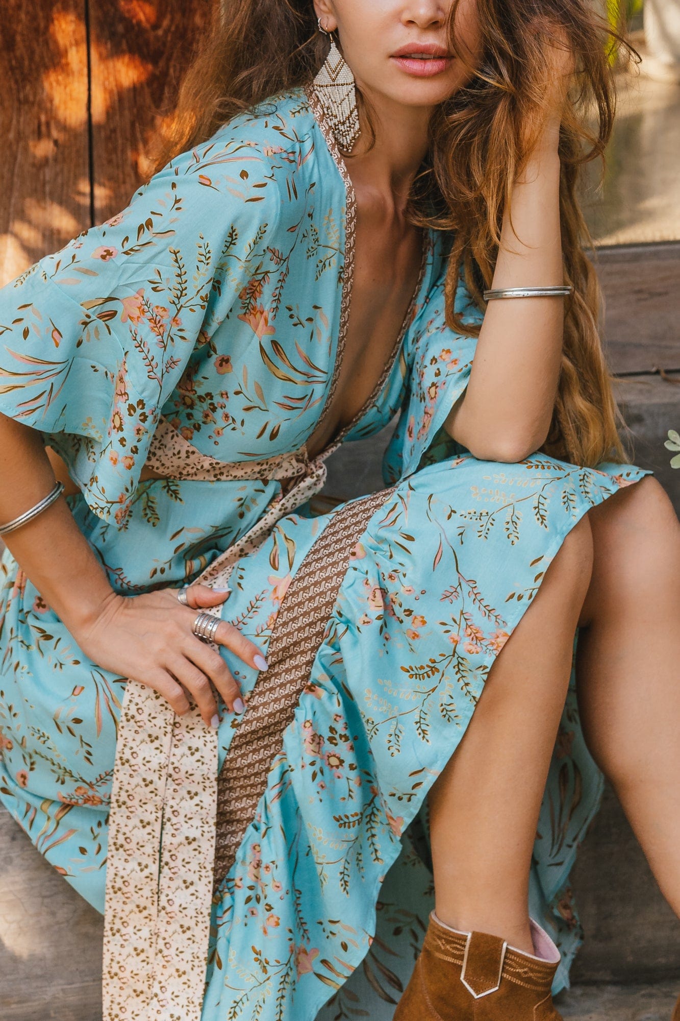 Elena – Müheloses Boho Off-Shoulder Kleid für Damen