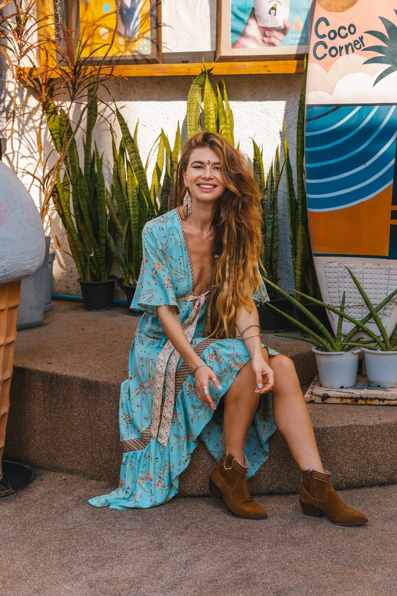 Elena – Müheloses Boho Off-Shoulder Kleid für Damen