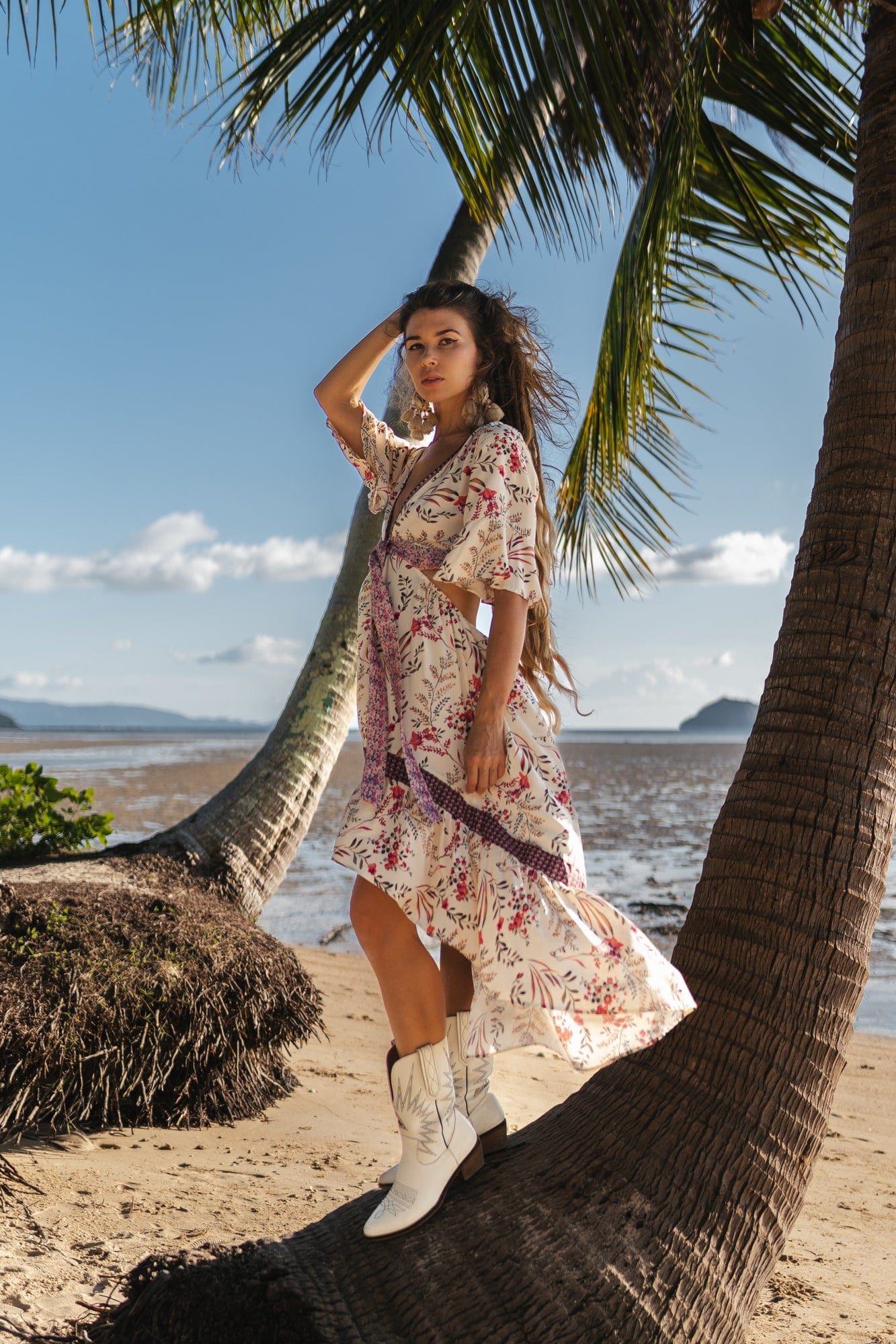 Elena – Müheloses Boho Off-Shoulder Kleid für Damen
