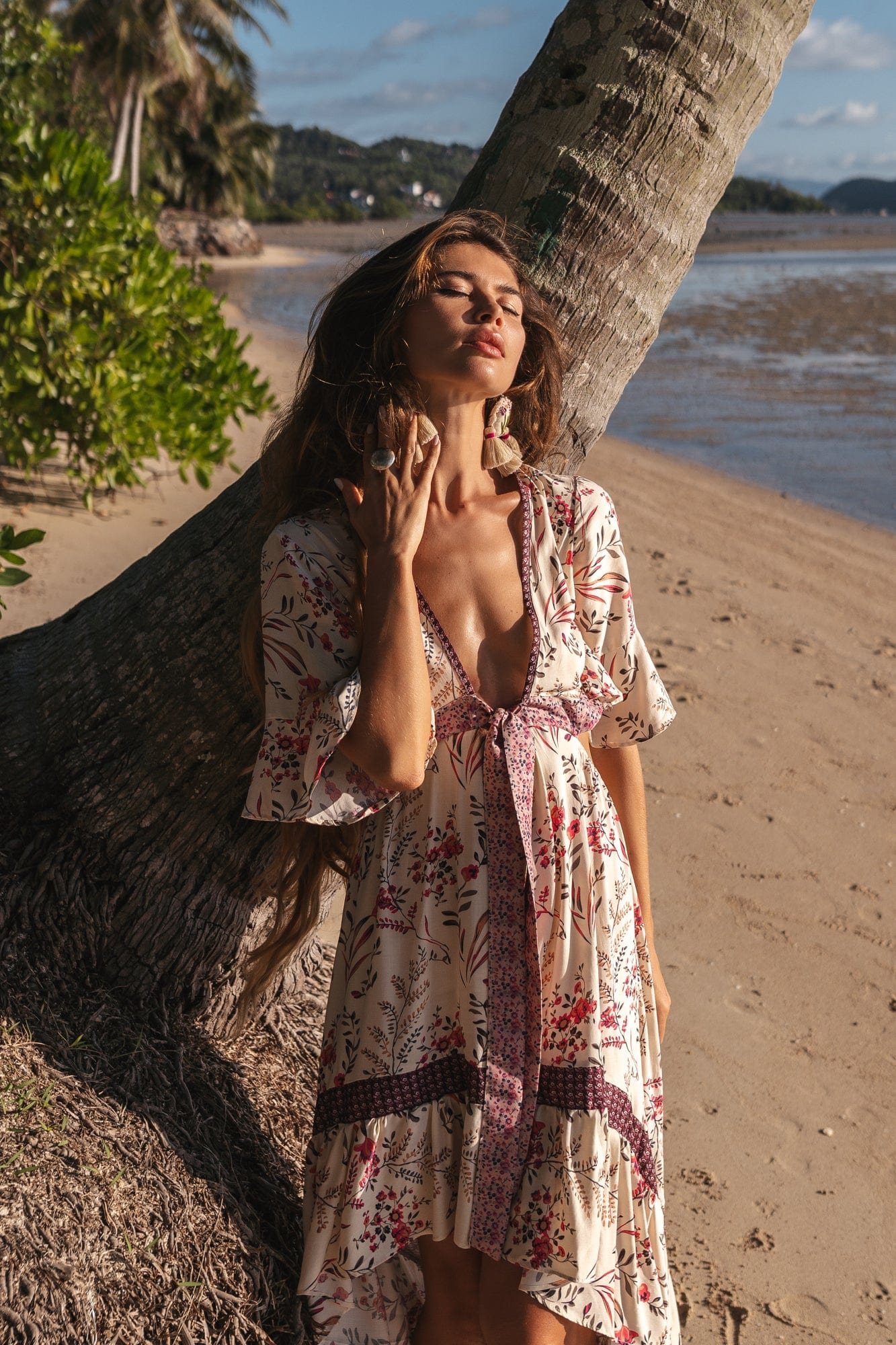 Elena – Müheloses Boho Off-Shoulder Kleid für Damen